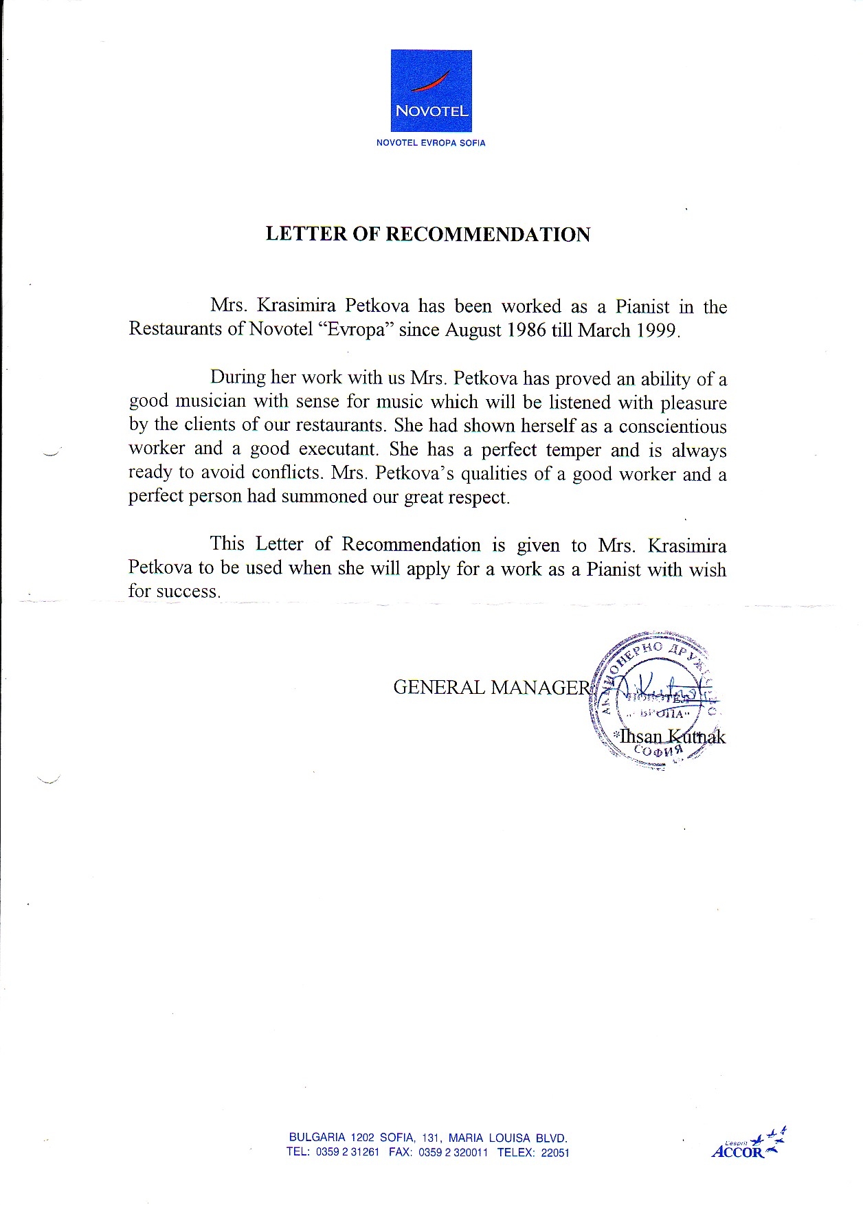 2. Recommendation Sofia Princess Hotel Eng